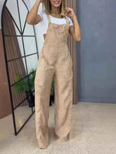 Full Size Wide Leg Washed Denim Overalls Plus Size