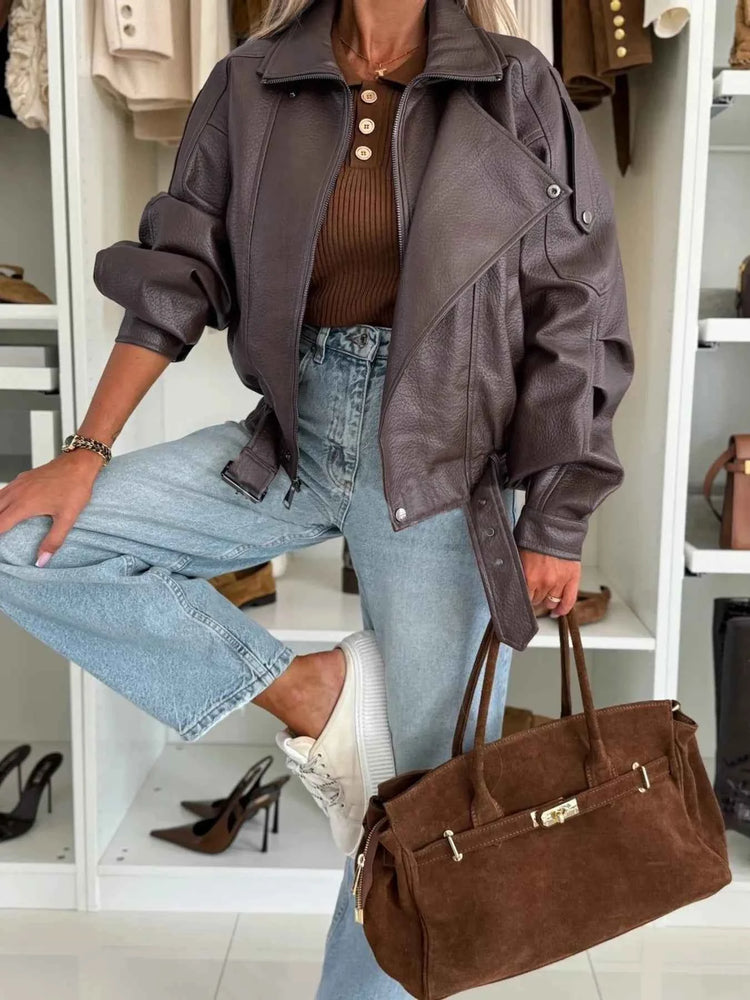 Leather Zip Up Jacket for Ultimate Style and Comfort
