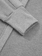 Waffle Splicing Zip Up Front Button Hooded Jacket