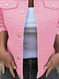 Button Front Denim Jacket for Effortless Style and Comfort