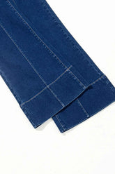 Center Seam Deep Wash Straight Jeans