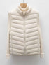 Quilted Zip Up Turtleneck Vest Coat