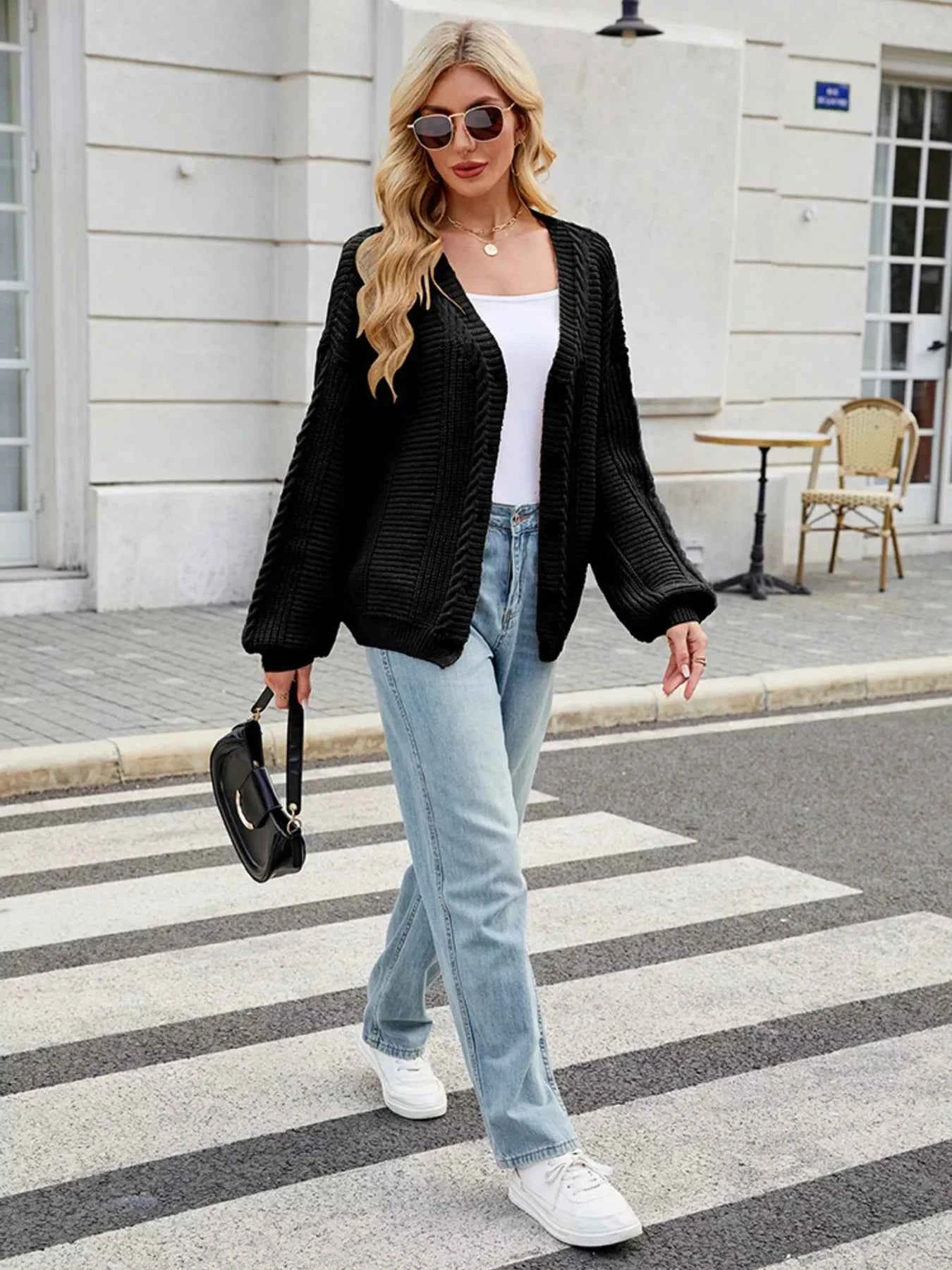 Button Up Long Sleeve Cardigan