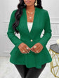 One Button Textured Peplum Cardigan