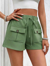 Perfee Tied Elastic Waist Shorts with Pockets for Ultimate Comfort