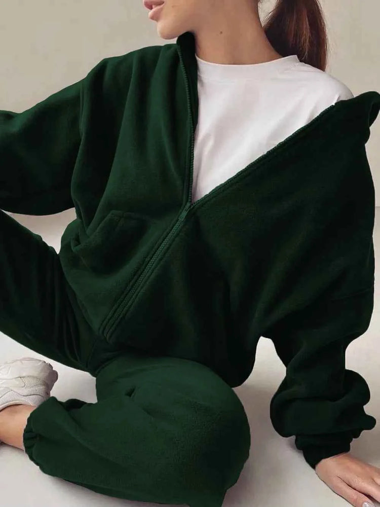 Zip Up Hoodie Joggers Set for Ultimate Comfort and Style