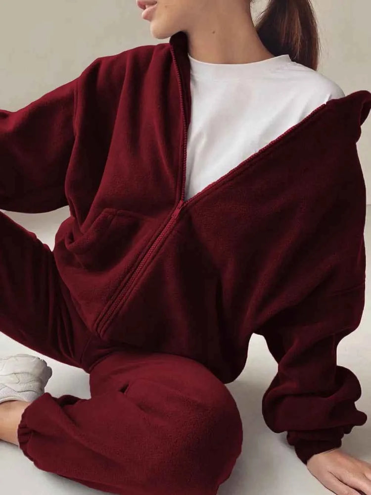 Zip Up Hoodie Joggers Set for Ultimate Comfort and Style