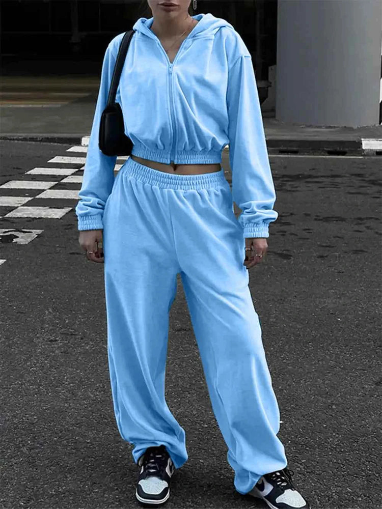 Zip Up Hoodie and Pants Set for Ultimate Comfort and Style