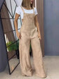 Full Size Wide Leg Washed Denim Overalls Plus Size