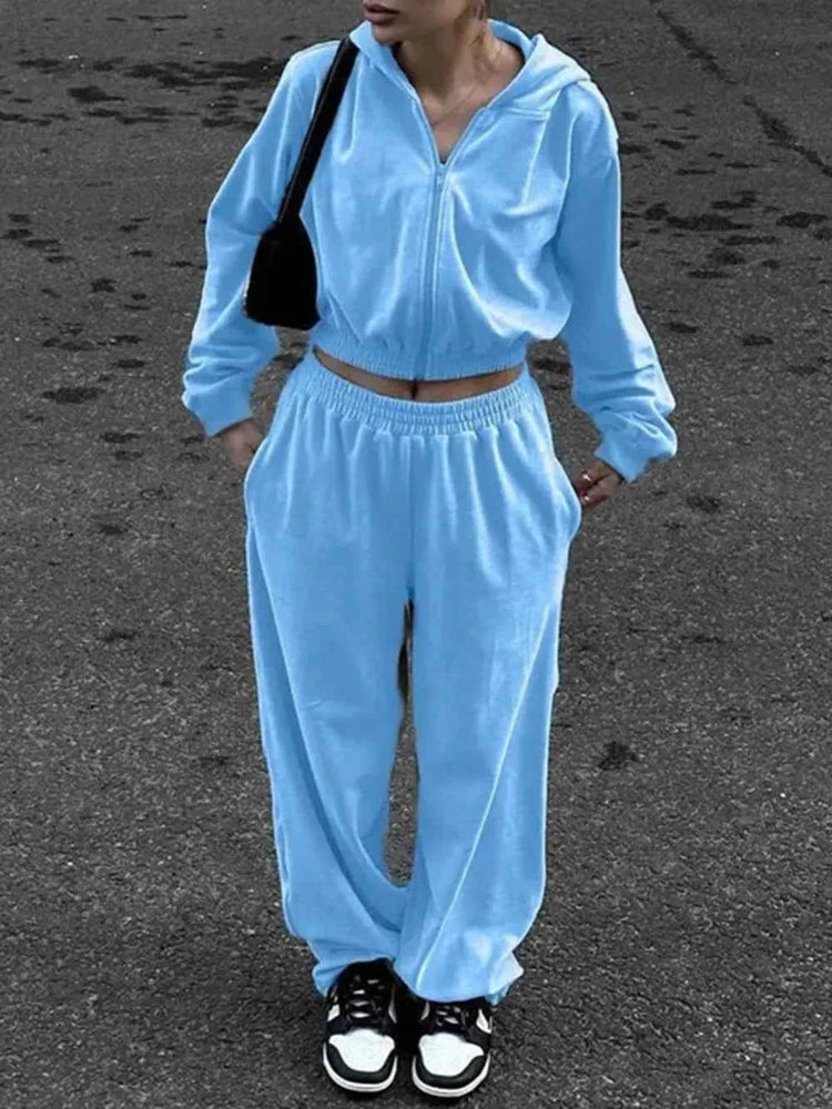 Zip Up Hoodie and Pants Set for Ultimate Comfort and Style