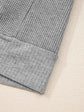 Waffle Splicing Zip Up Front Button Hooded Jacket