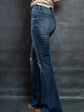 Distressed High-Waisted Flare Jeans