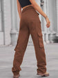 High-Waisted Cargo Jeans with Multi-Pocket Design for Ultimate Style and Comfort