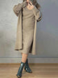V-Neck Cami Dress and Open Front Cardigan Sweater Set