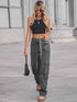 High-Waisted Cargo Jeans with Multi-Pocket Design for Ultimate Style and Comfort
