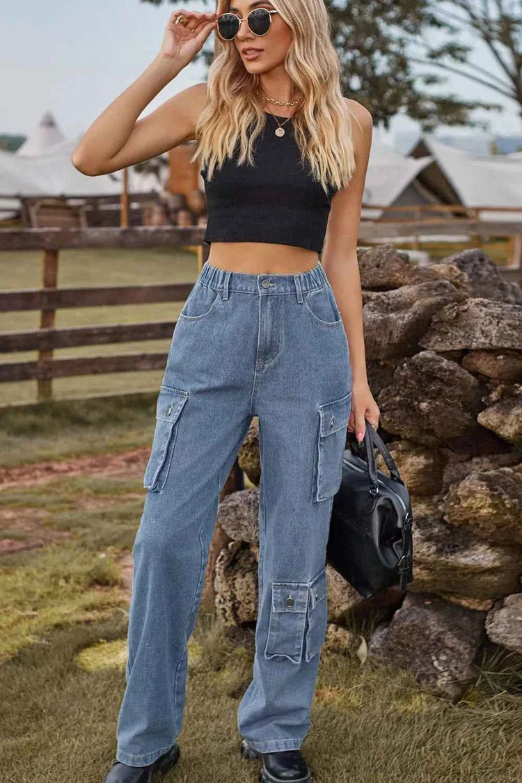 Loose Fit Long Jeans with Pockets for Ultimate Comfort and Style