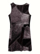 Patchwork Scoop Neck Denim Tank Dress