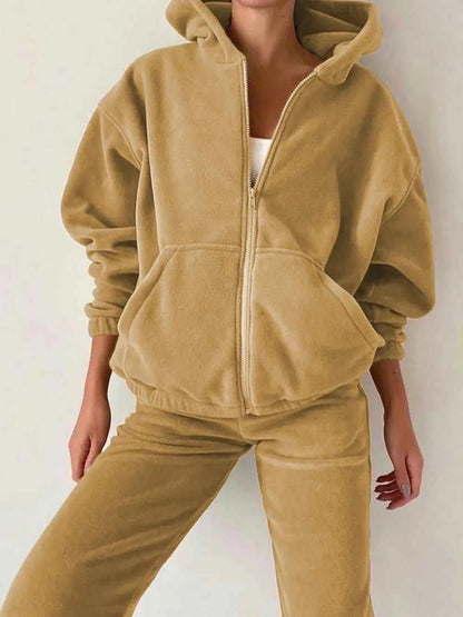 Zip Up Hoodie Joggers Set for Ultimate Comfort and Style