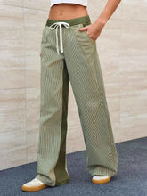 Striped Wide Leg Jeans