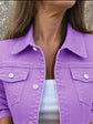 Button Front Denim Jacket for Effortless Style and Comfort