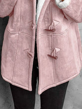 Full Size Cozy Sherpa Lined Toggle Coat with Hood Plus Size