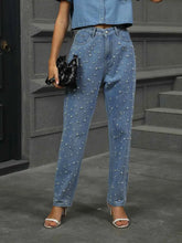Pearl Straight Jeans with Pockets and Detail