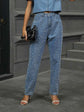 Pearl Straight Jeans with Pockets and Detail