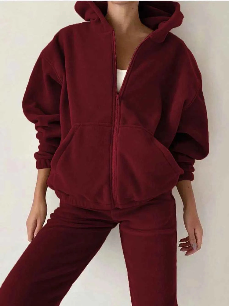 Zip Up Hoodie Joggers Set for Ultimate Comfort and Style