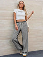 Striped Wide Leg Jeans