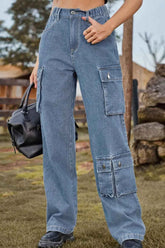 Loose Fit Long Jeans with Pockets for Ultimate Comfort and Style