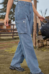 Loose Fit Long Jeans with Pockets for Ultimate Comfort and Style