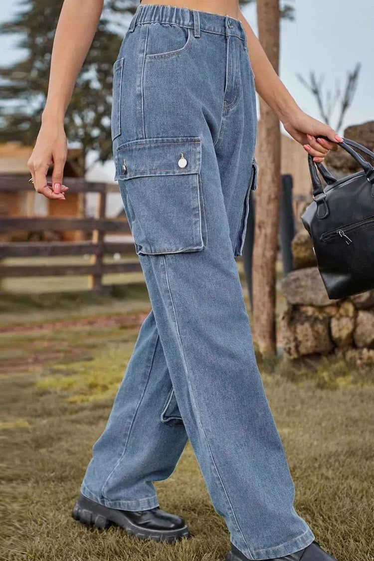 Loose Fit Long Jeans with Pockets for Ultimate Comfort and Style