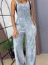 Full Size Wide Leg Washed Denim Overalls Plus Size