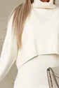 Turtleneck Dropped Shoulder Sweater and Dress Sweater Set