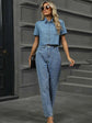 Pearl Straight Jeans with Pockets and Detail