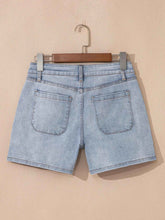 Wash High Rise Denim Shorts