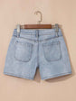 Wash High Rise Denim Shorts
