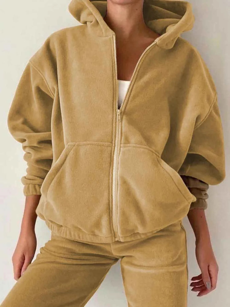 Zip Up Hoodie Joggers Set for Ultimate Comfort and Style