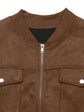 Zip Up Dropped Shoulder Jacket for Effortless Style and Ultimate Comfort