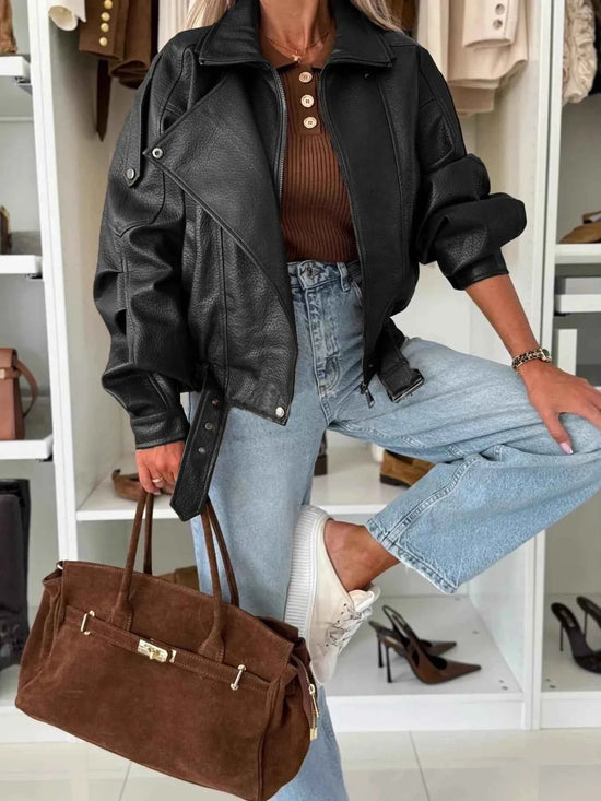 Leather Zip Up Jacket for Ultimate Style and Comfort