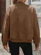Zip Up Dropped Shoulder Jacket for Effortless Style and Ultimate Comfort