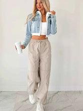 Distressed Zip Up Cropped Hooded Denim Jacket
