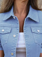 Button Front Denim Jacket for Effortless Style and Comfort