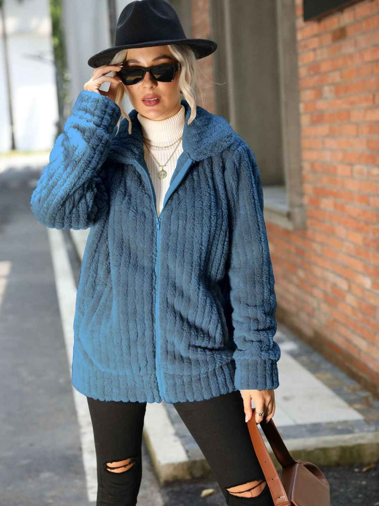 Zip-Up Collared Jacket for Ultimate Style and Versatile Comfort
